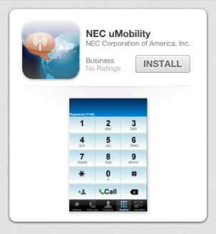 NEC SL1100 Phone System uMobility Mobile App - NEC SL2100